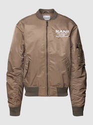 Bomberjacke mit Label-Stitching von KARL KANI Grün - 26