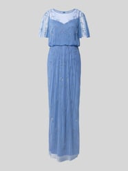 Regular Fit Abendkleid mit floralem Ziersteinbesatz von Adrianna Papell - 40