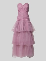 Abendkleid mit V-Ausschnitt von LACE & BEADS Pink - 48