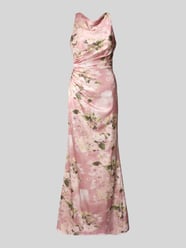 Abendkleid mit Wasserfall-Ausschnitt von Mascara Pink - 40