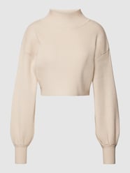 Cropped Strickpullover mit Strukturmuster Modell 'ARYA' von Gina Tricot Beige - 32