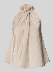 Blousetop met siersteentjes, model 'Zuzela' van mbyM Beige - 19