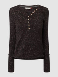 Koszulka serafino z mieszanki bawełny i modalu model ‘Pinch’ od Ragwear Czarny - 31
