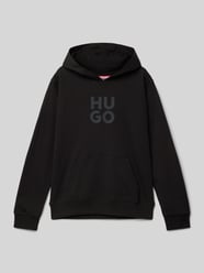 Hoodie met labelprint van HUGO - 6