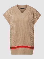 Gebreide pullover in mouwloos design van Marc Cain Bruin - 46