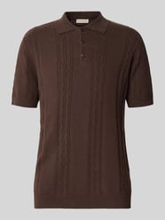 slim fit gebreid poloshirt met kabelpatroon model 'Miller' van Redefined Rebel - 26
