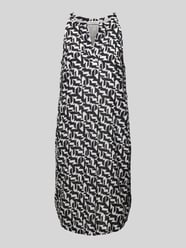 Knielanges Kleid mit V-Ausschnitt von Marc O'Polo Schwarz - 11