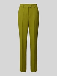 Regular fit stoffen broek met persplooien, model 'Denoa' van B.Young Groen - 4