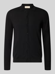 Kardigan rozpinany z kołnierzykiem polo model 'CAMICIA IN MAGLIA' od MARKUP - 2