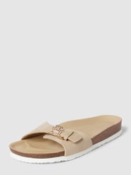 Slides mit Label-Applikation Modell 'MULE' von Tommy Hilfiger Beige - 47