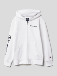 Bluza rozpinana z nadrukiem z logo od CHAMPION Biały - 9