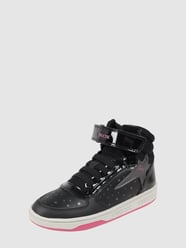 High Top Sneaker mit Allover-Muster   von Geox Grau / Schwarz - 11