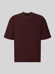 T-Shirt mit Strukturmuster und Rundhalsausschnitt von Emporio Armani Bordeaux - 43