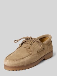 Bootsschuhe aus Leder mit Schnürung Modell 'BROOKLYN' von JACK & JONES Beige - 24