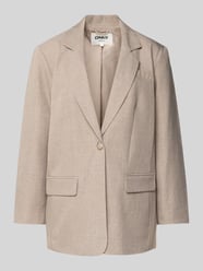 Relaxed Fit Longblazer mit 1-Knopf-Verschluss Modell 'LINDA' von ONLY Beige - 23
