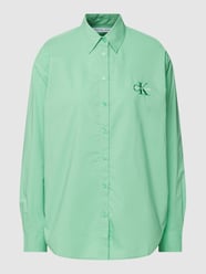 Overhemdblouse met labelstitching, model 'MONOLOGO' van Calvin Klein Jeans Groen - 47