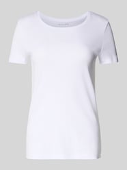 T-Shirt mit geripptem Rundhalsausschnitt von Christian Berg Woman - 25