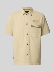 Koszula casualowa o kroju regular fit z kołnierzykiem typu kent i brustaszą od PME Legend - 3