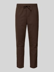Spodnie lniane o kroju tapered z mieszanki bawełny i lnu model 'LINUS' od ONLY & SONS - 13