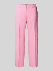 Spodnie materiałowe o kroju straight fit z mieszanki lnu od Christian Berg Woman Selection - 22