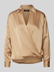 Bluzka w kopertowym stylu model ‘JAYLAH’ od Lauren Ralph Lauren Brązowy - 9