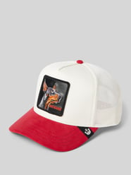 Trucker-pet met motiefpatch, model 'The Suede Dobermann' van GOORIN BROS. Rood - 4