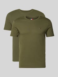 Slim fit T-shirt van puur katoen in een set van 2 stuks van Tommy Jeans - 9
