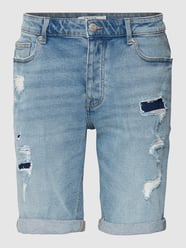 Jeanshorts mit Destroyed-Effekten von REVIEW Blau - 33