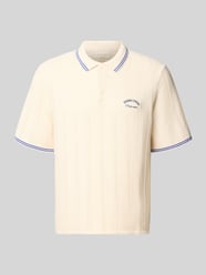 Regular Fit Poloshirt in Strick-Optik Modell 'Menton' von JACK & JONES Beige - 6