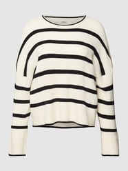 Strickpullover mit Streifenmuster Modell 'IBI' von Only Weiß - 25