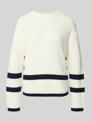 Sweter z dzianiny z okrągłym dekoltem model ‘VINIAH’ od Oui - 24