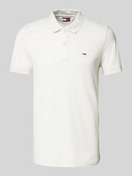 Slim Fit Poloshirt mit Logo-Stitching von Tommy Jeans Grau - 31