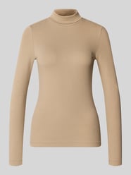 Langarmshirt mit Rollkragen Slim Fit von Marc O'Polo Beige - 3