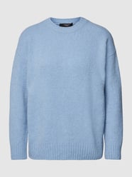Gebreide pullover met ribboorden, model 'XANADU' van Weekend Max Mara Blauw - 45