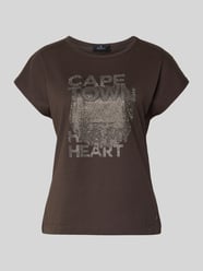 Regular Fit T-Shirt mit Statement-Print von monari - 40