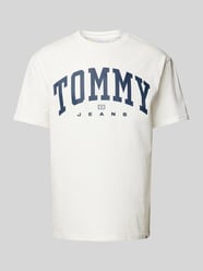 T-Shirt mit Label-Print von Tommy Jeans Beige - 17