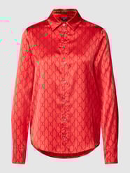 Blouse met all-over labelprint, model 'MELISSA' van Marciano Guess Rood - 15