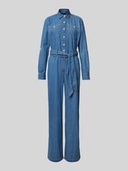 Jumpsuit in Denim-Optik mit Bindegürtel Modell 'CRISELDA' von Lauren Ralph Lauren - 11