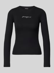 Longsleeve mit Label-Stitching von Guess Jeans Schwarz - 15