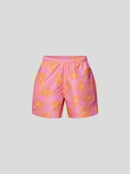 Badehose mit floralem Allover-Muster von Jacquemus Pink - 33