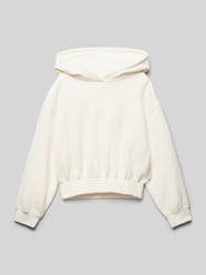 Cropped Hoodie mit Baumwolle und Kapuze von Tom Tailor Beige - 8