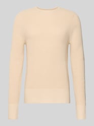 Gebreide pullover van Mix van katoen en kasjmier met geribde boorden van FTC-Cashmere Beige - 31