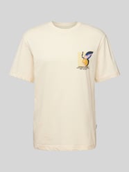 T-Shirt mit Motiv-Print Modell 'TAMPA' von Jack & Jones Beige - 35