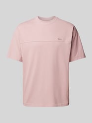 T-Shirt mit Label-Stitching Modell 'Natural' von BOSS Orange Rosa - 6