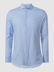 Super Slim Fit Business-Hemd aus Twill  von JAKE*S SUPER SLIM Blau - 21