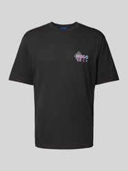 T-Shirt mit Label-Print Modell 'Nepory' von Hugo Blue Schwarz - 37