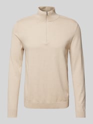 Strickpullover mit gerippten Abschlüssen Modell 'BERG' von SELECTED HOMME Beige - 32