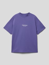 T-shirt met labelprint van Jack & Jones Paars - 25