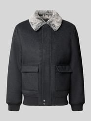 Regular Fit Wolljacke aus Woll-Mix mit Kunstfellkragen von Christian Berg Men - 45