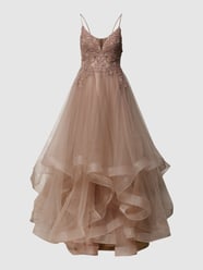 Abendkleid in Layering-Optik von Mascara Beige - 34